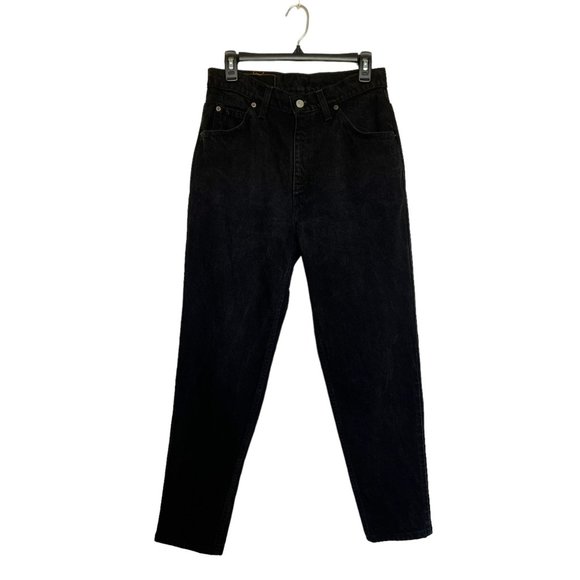Vintage Levi's Orange Tab Black Faded Tapered High Rise 100% Cotton‎ Mom Jeans - Picture 1 of 6